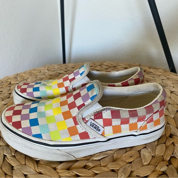Rainbowcheck Vans- worn less than 5x - Picture 4 of 4